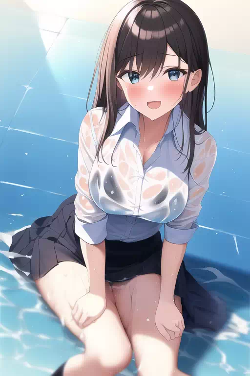 プール掃除のあとに