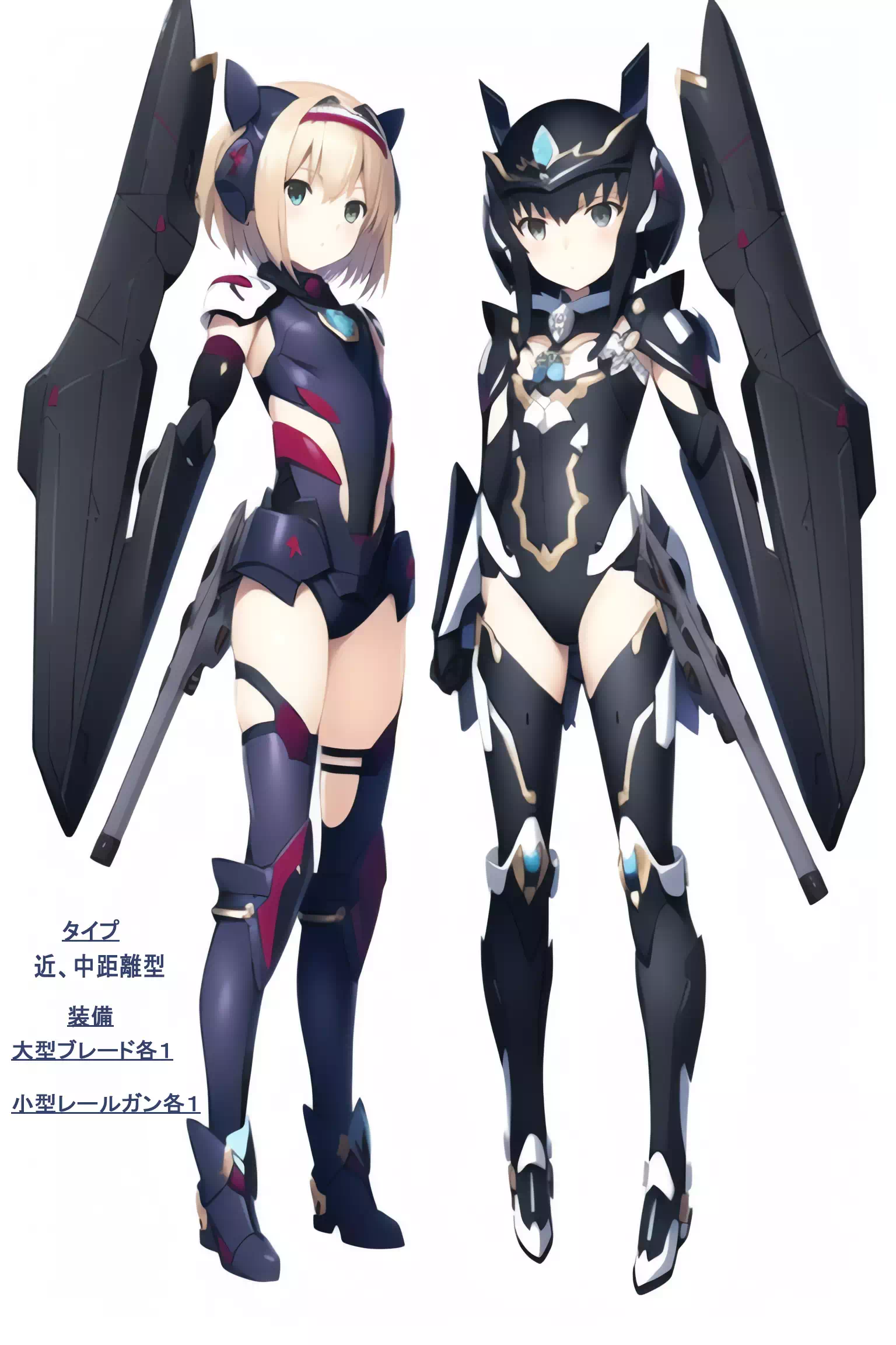 【メカ娘ペア各武装タイプ】