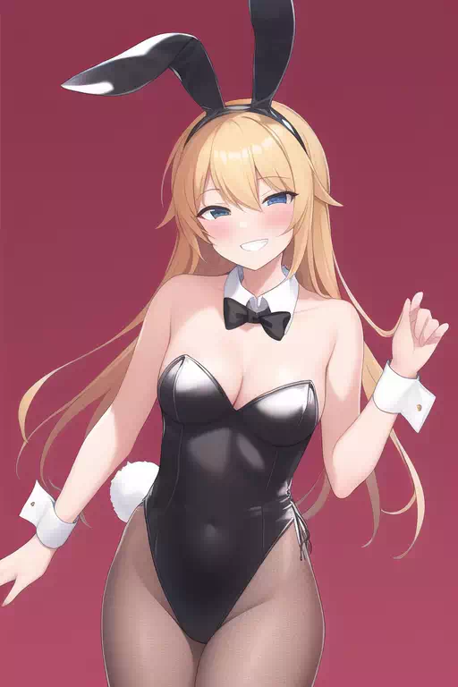 ニヤニヤしながら見てくれるバニーさん