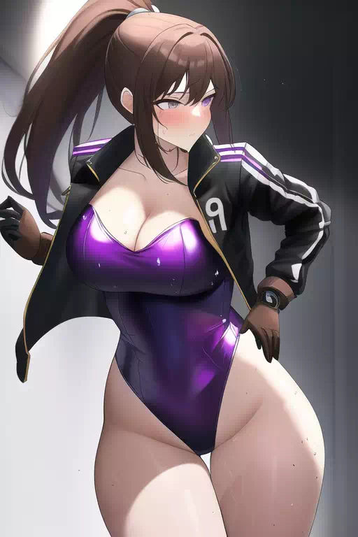 【AI練習】ポニテレオタのお姉さん　その2