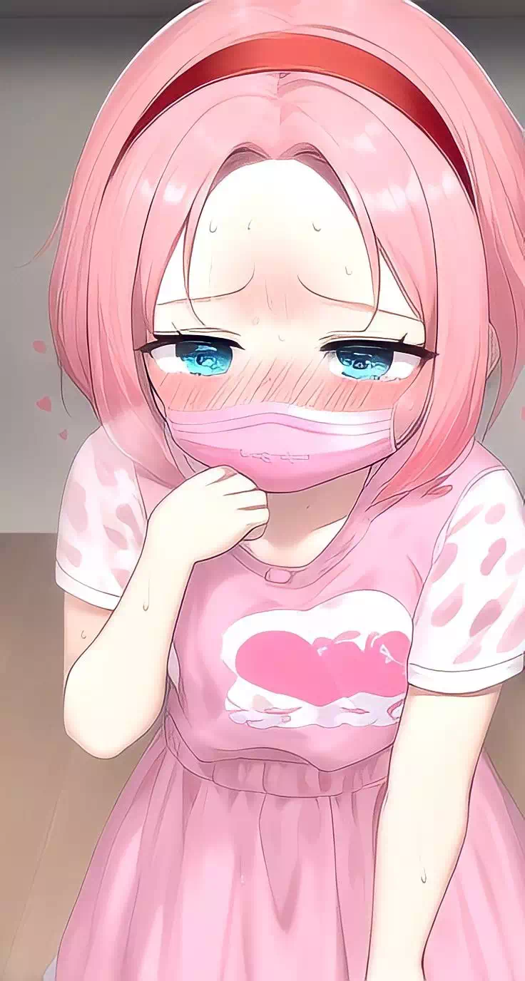 高熱を出して、具合の悪そうな女の子