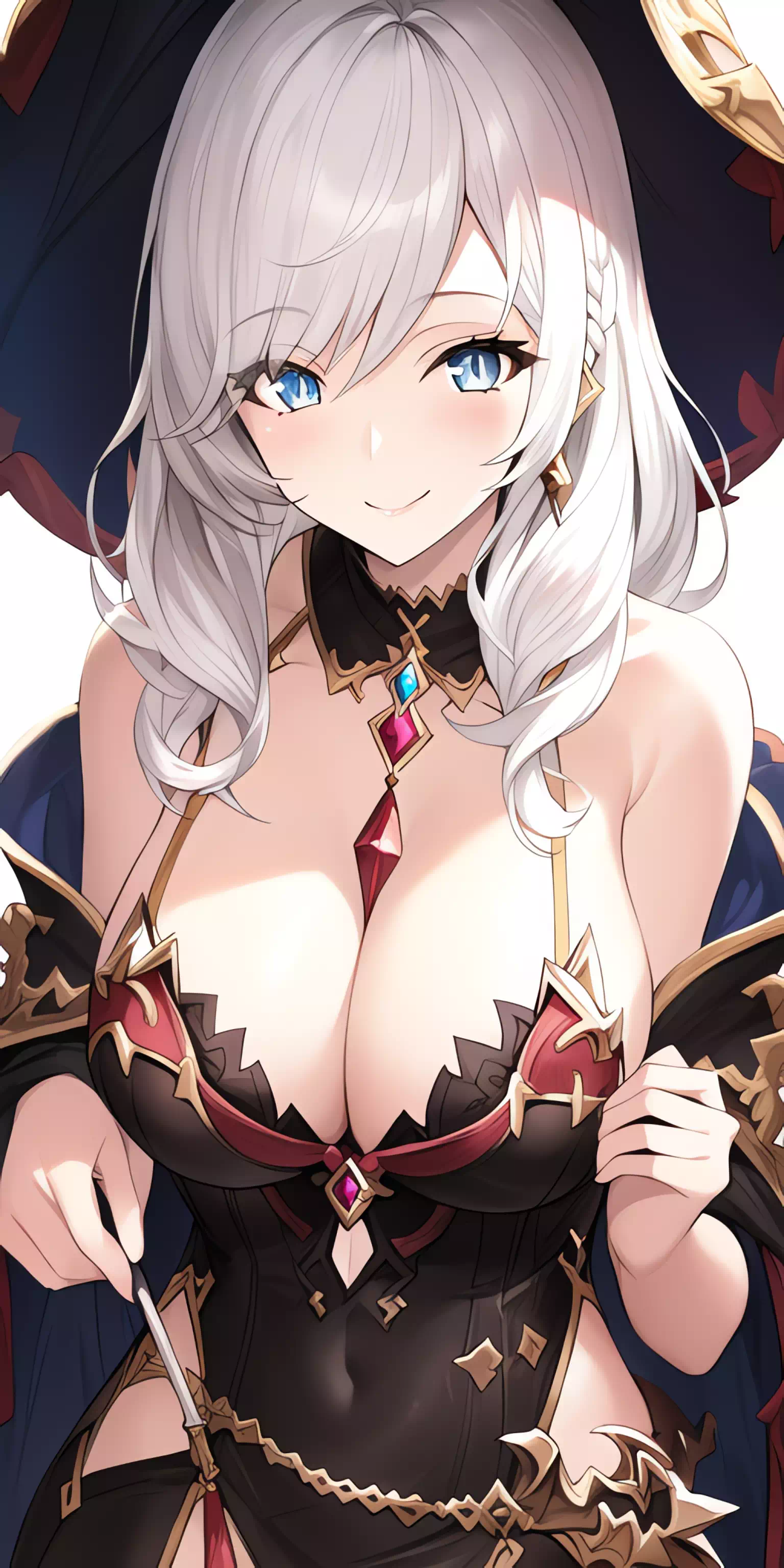 用ai画了一?白毛人?