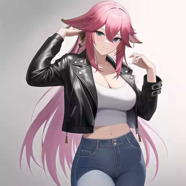 Yae Miko – leather jacket