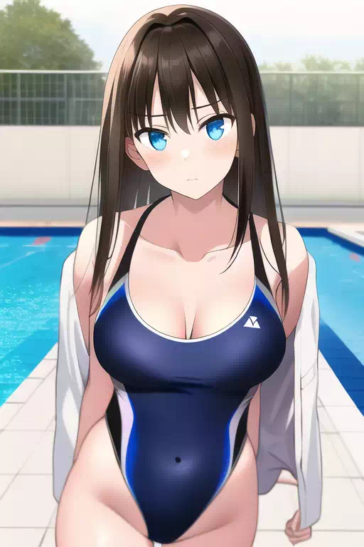 Rin Shibuya Preparing To Swim