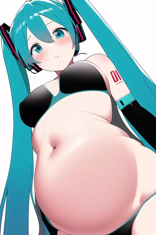 初音ミク 便秘腹