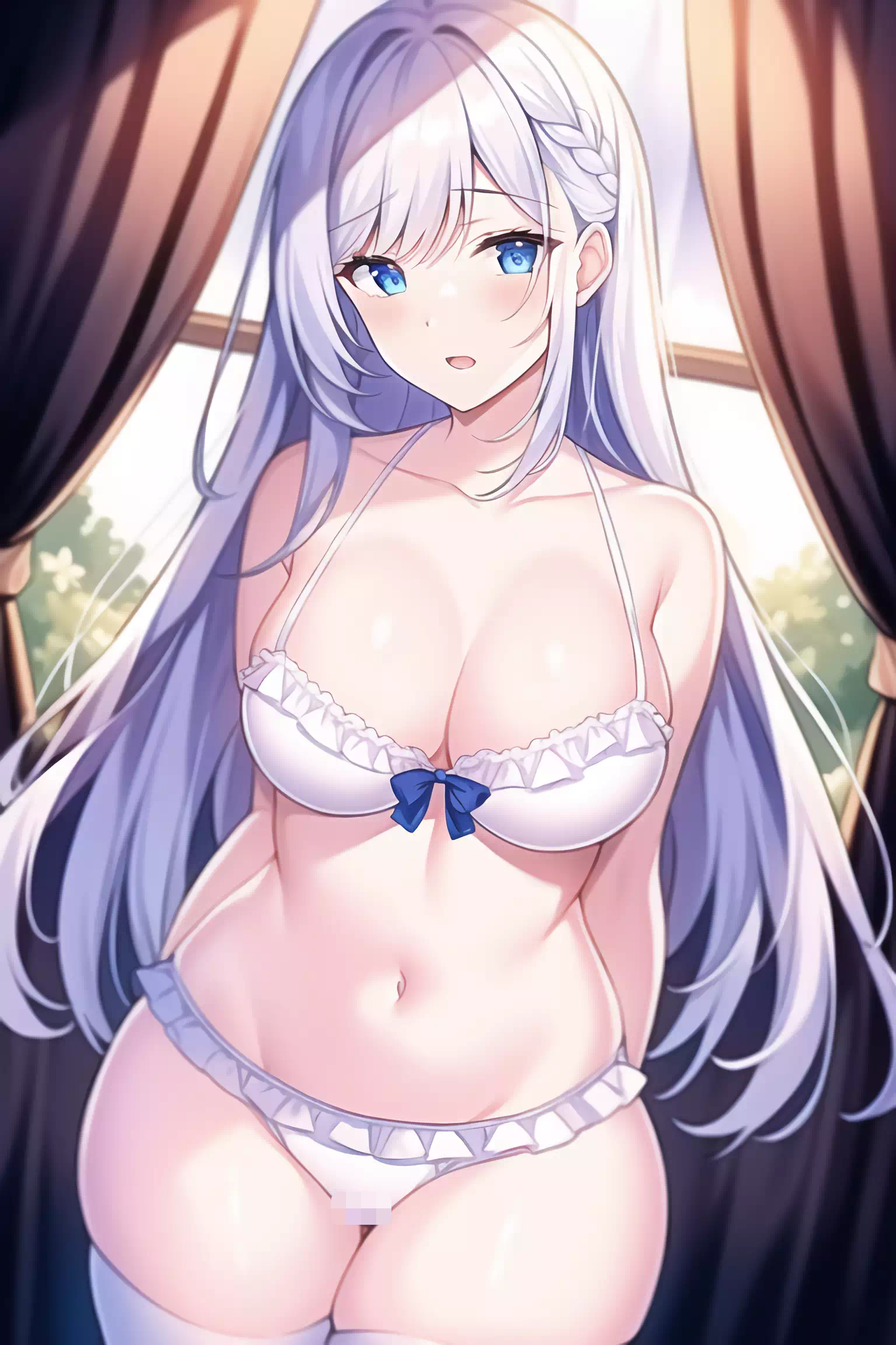 白髪娘ちゃん　白下着