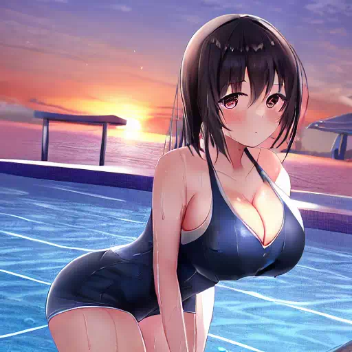 スク水 黒髪の美少女113
