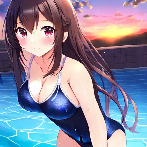 スク水 黒髪の美少女115