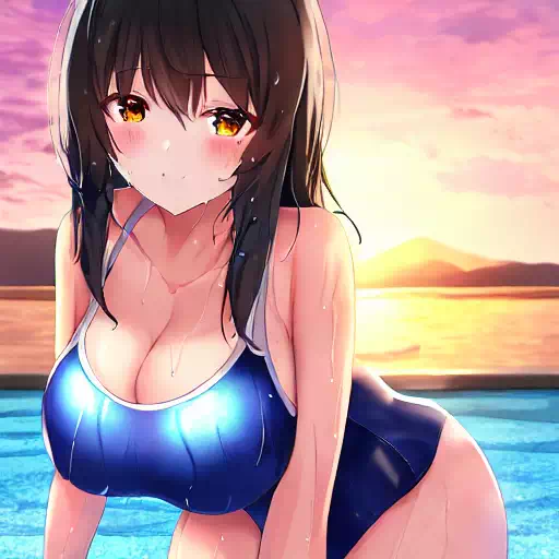 スク水 黒髪の美少女116