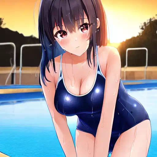 スク水 黒髪の美少女119