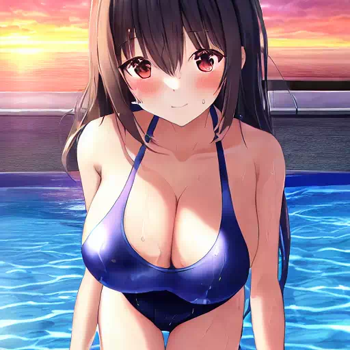 スク水 黒髪の美少女128
