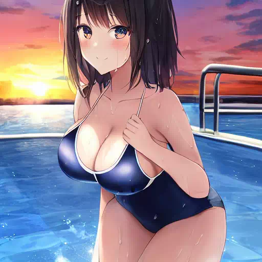 スク水 黒髪の美少女130