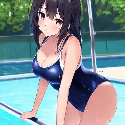 スク水 黒髪の美少女134