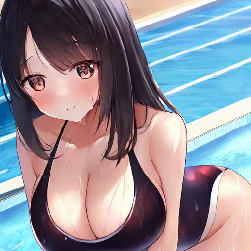 スク水 黒髪の美少女136