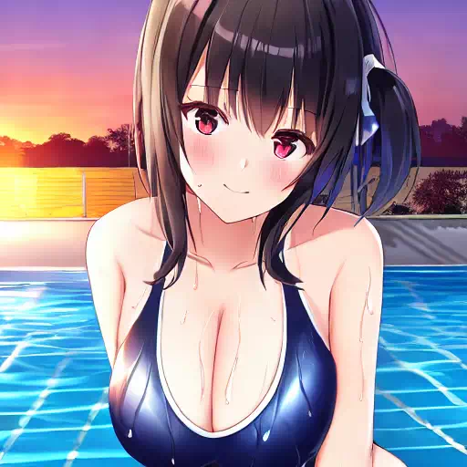 スク水 黒髪の美少女144