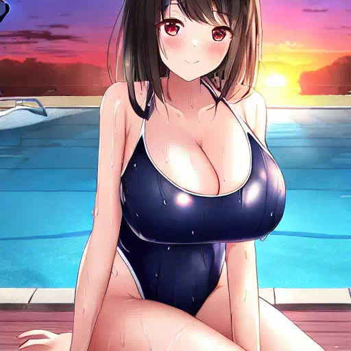 スク水 黒髪の美少女146