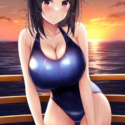 スク水 黒髪の美少女149