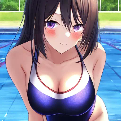 スク水 黒髪の美少女153
