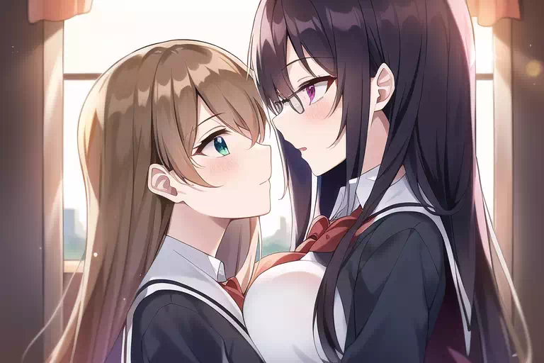 向かい合う二人