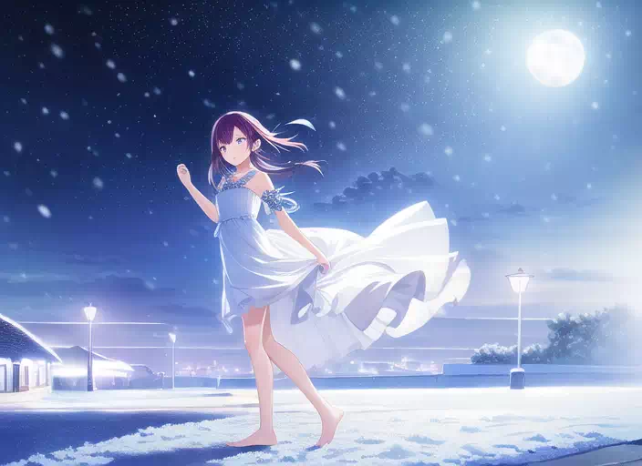 【AI作?】雪中裸足（Barefoot in snow）