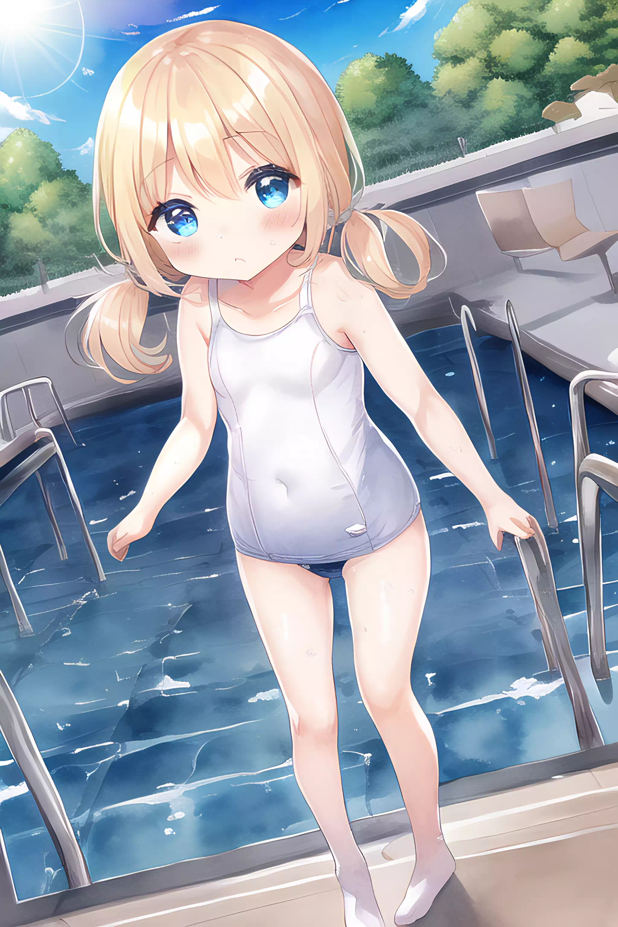 NovelAI ロリ白スク水