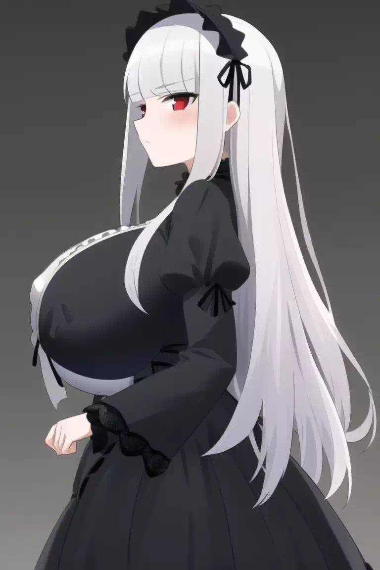 ゴスロリで横乳