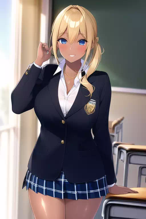 金髪褐色なギャルJK