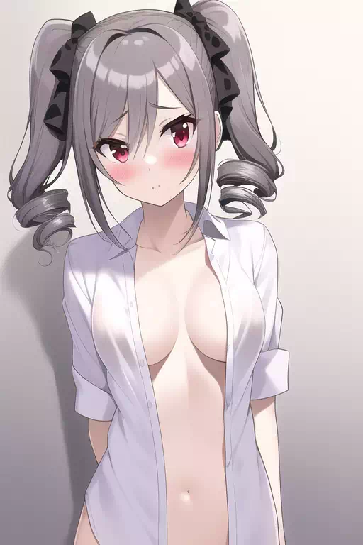 神崎蘭子　裸Yシャツ①