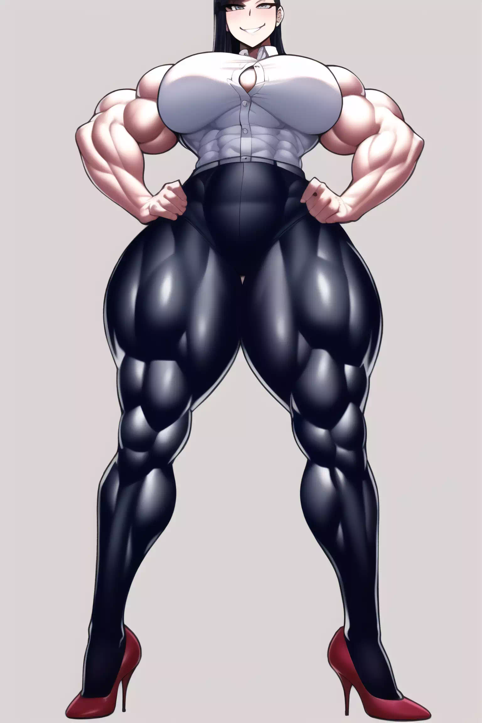 AI art – muscle office lady 1