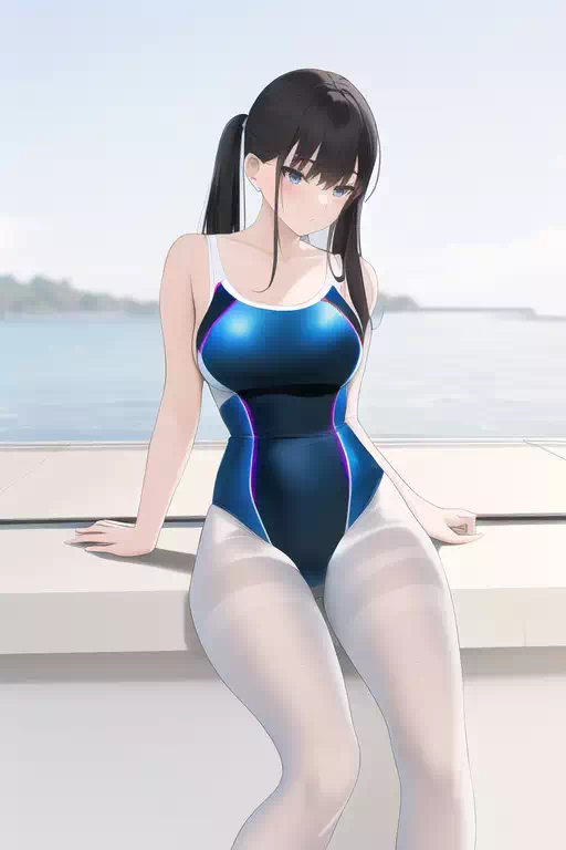 白?泳装／白タイツ水着 3