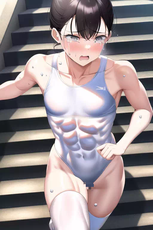 【AI】階段ダッシュでシゴかれる体操女子