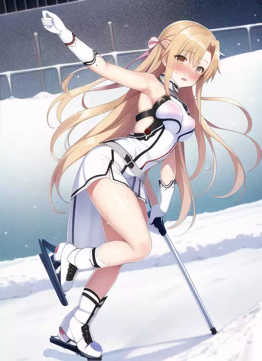 Asuna skating first week