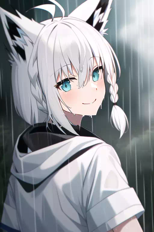 Shirakami Fubuki glances at you