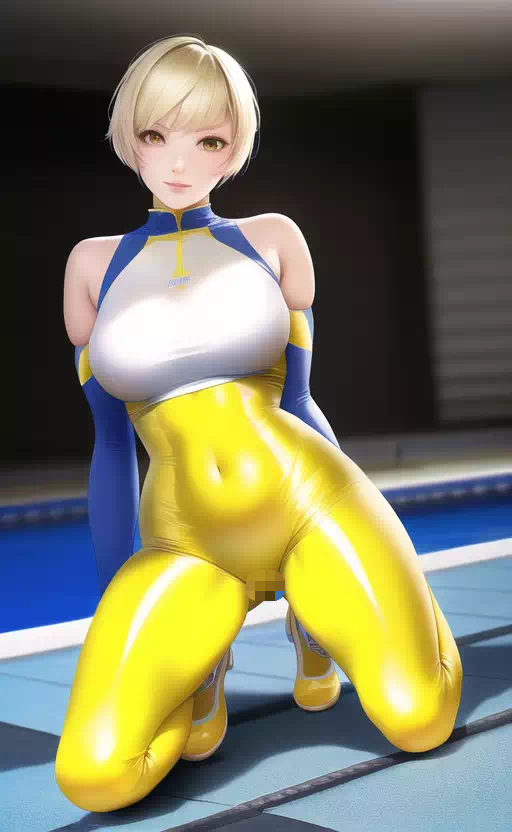 プールサイドの黄色い妖精