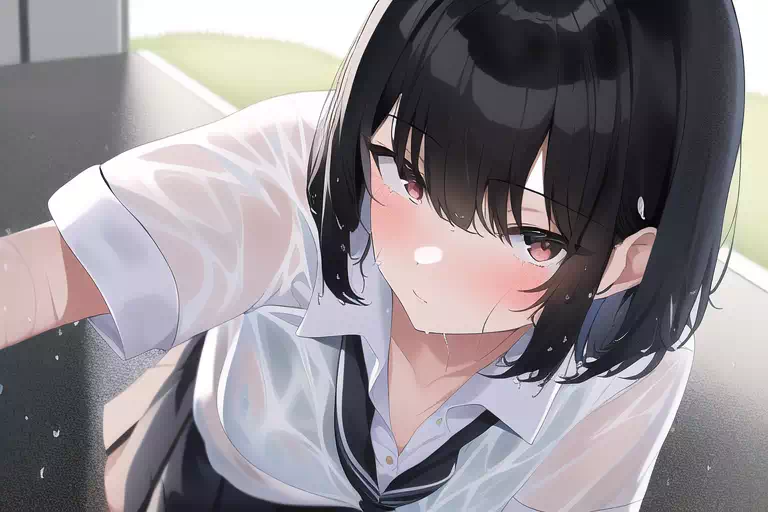ずぶ濡れの女の子④