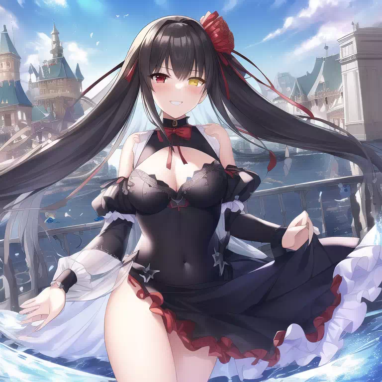 Kurumi, beautiful icy background