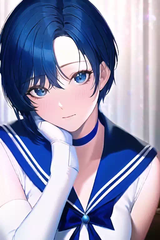 物思いに耽る水野亜美（セーラーマーキュリー）