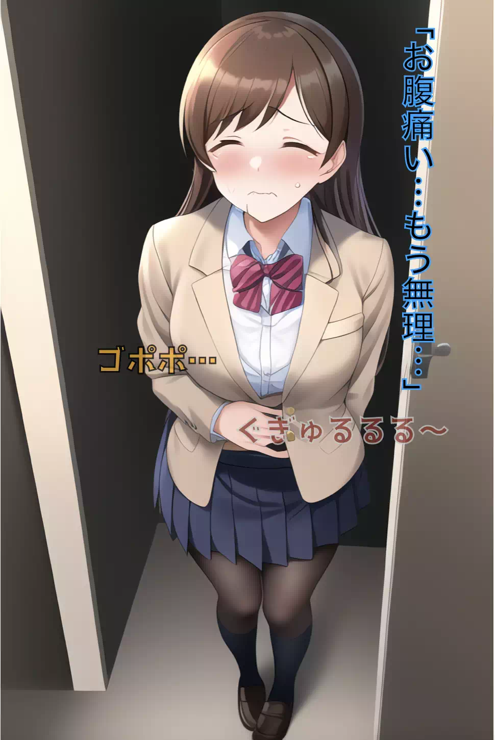 お腹を痛めた美波