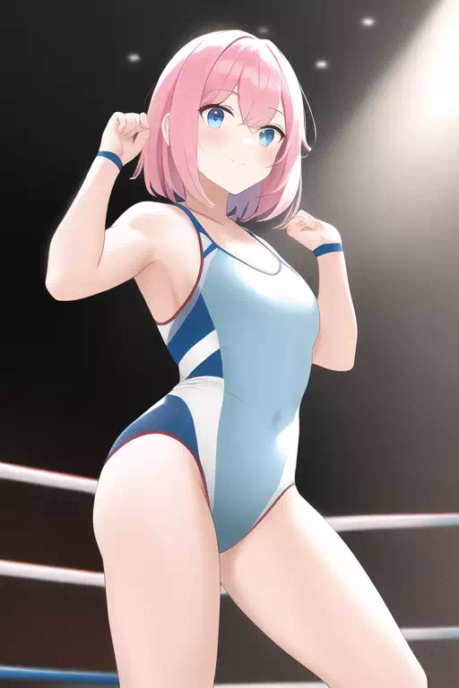 ピンク髪レスラー