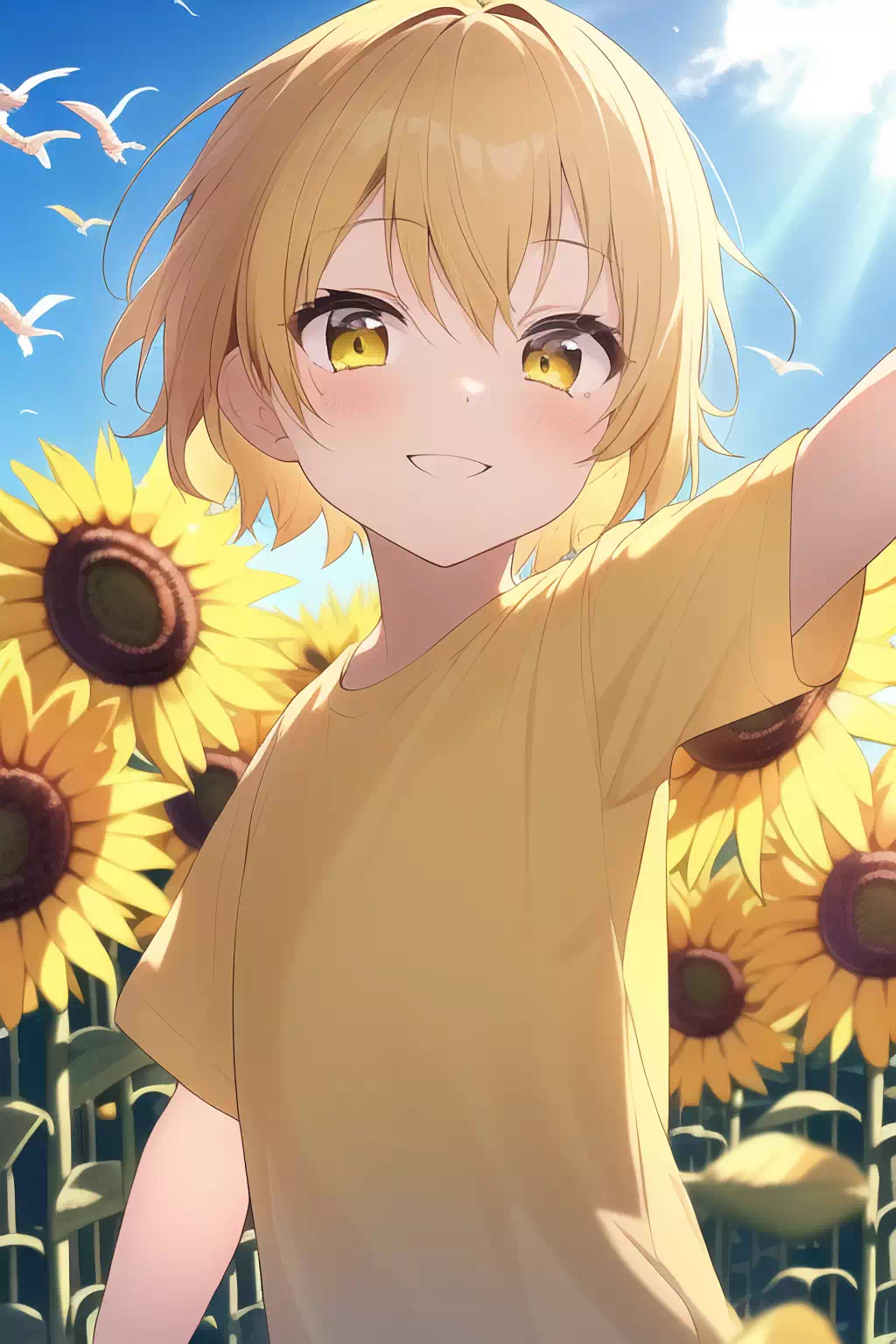 [NovelAI]ひまわりとショタ