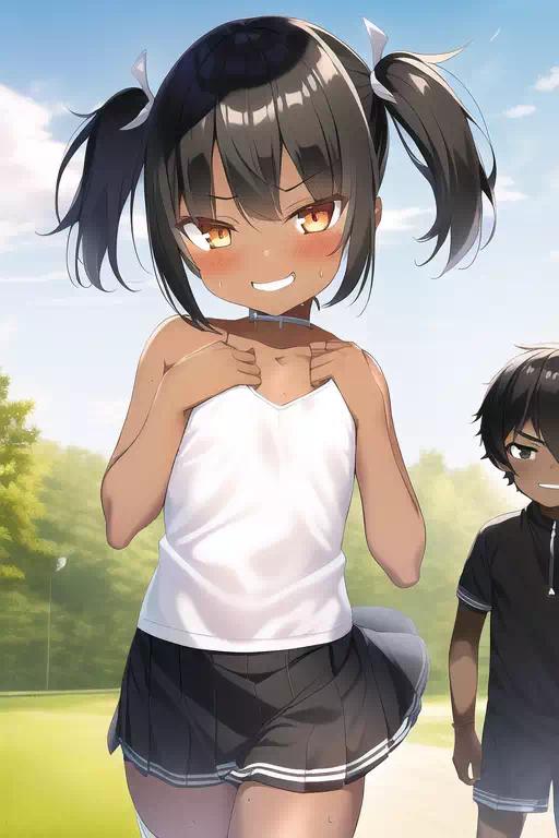 NovelAI生成の褐色メスガキ