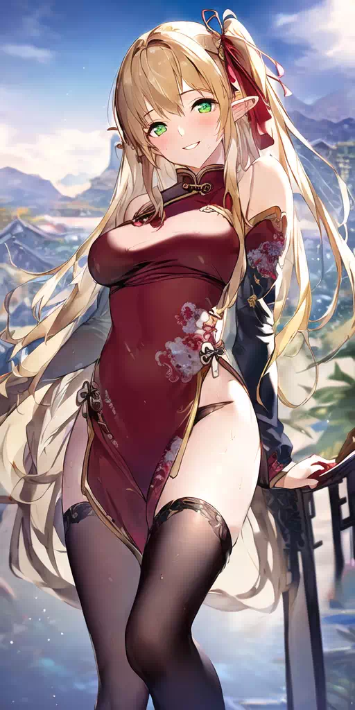 チャイナドレス エルフ