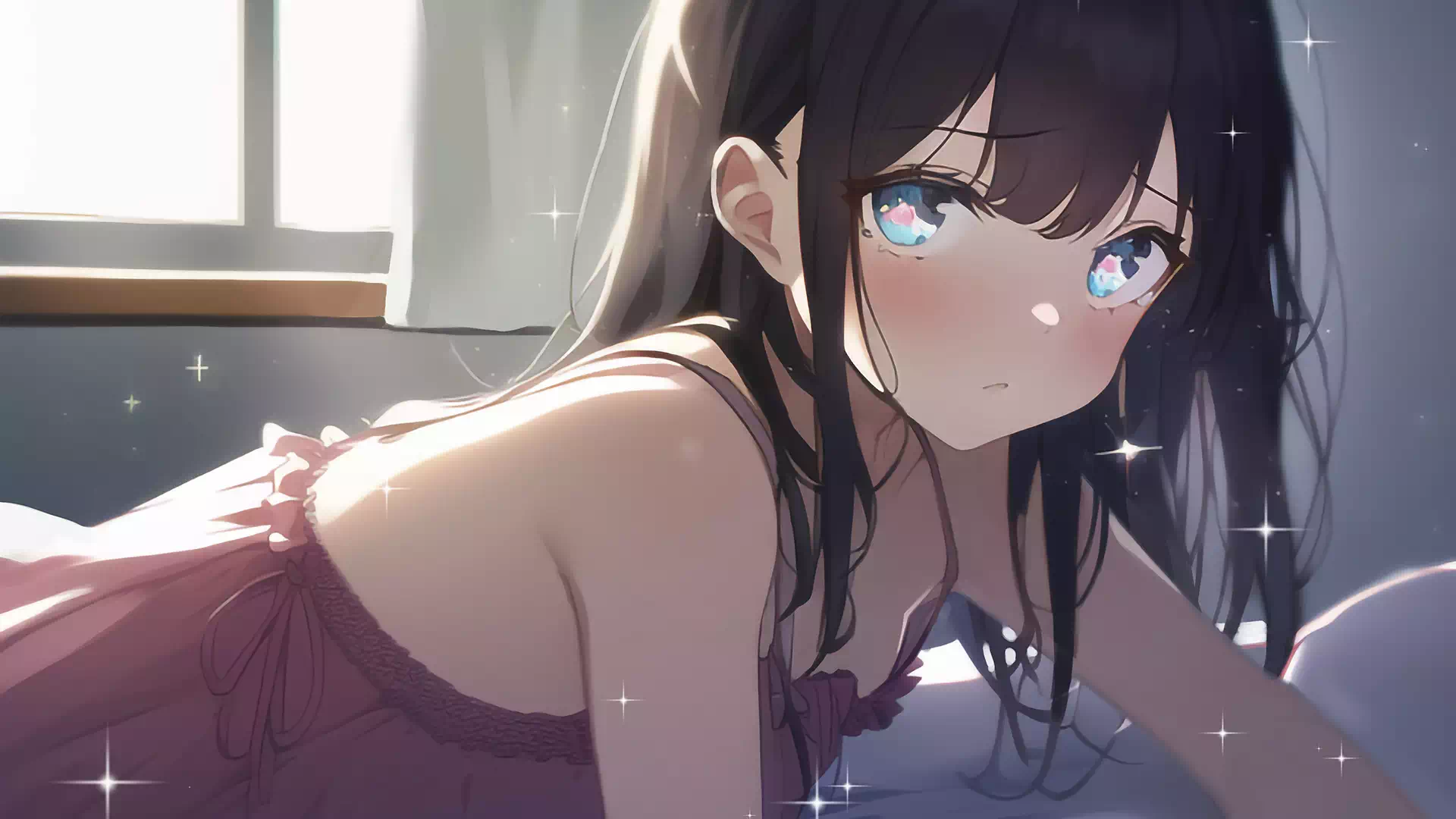 [壁紙] AI寝起き少女