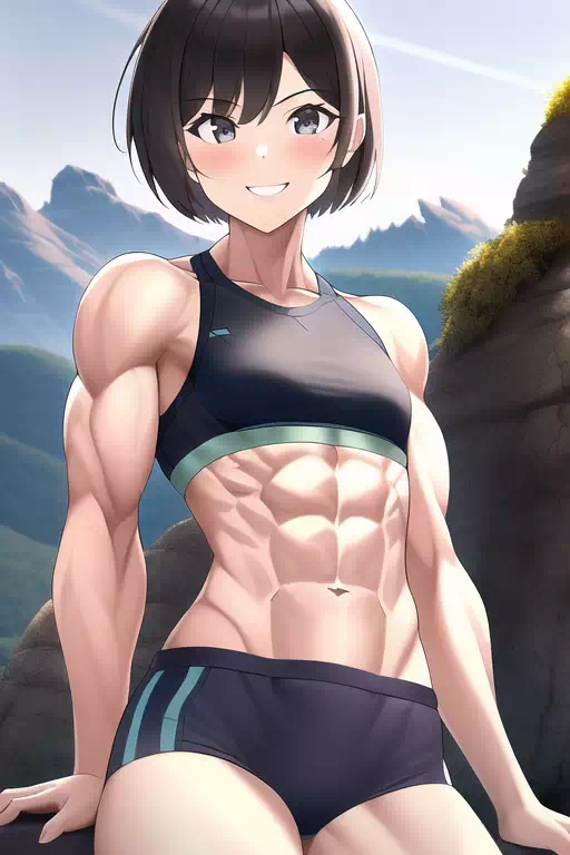 【AI】ロッククライミング女子