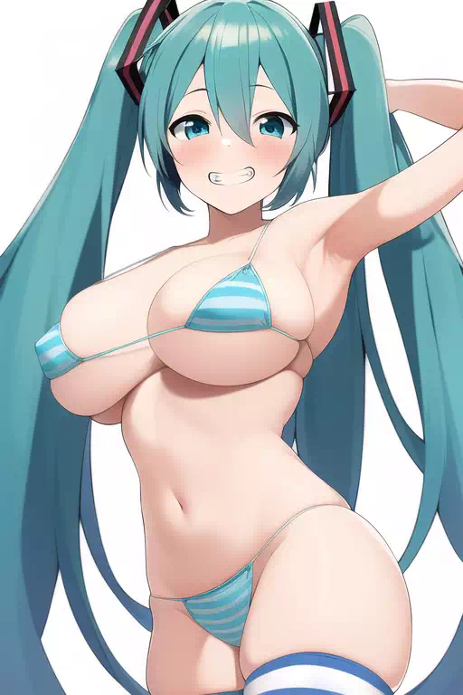 腋見せミク