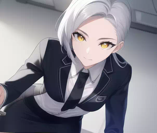仕事中のクール系OL