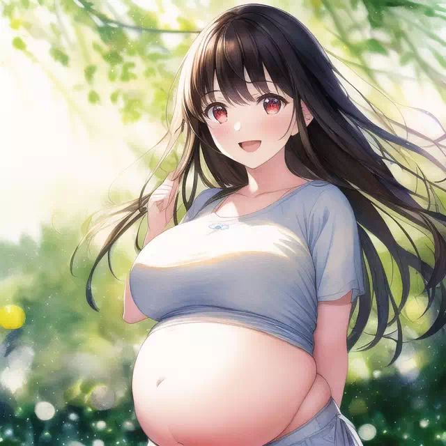 ボテ腹少女の朝