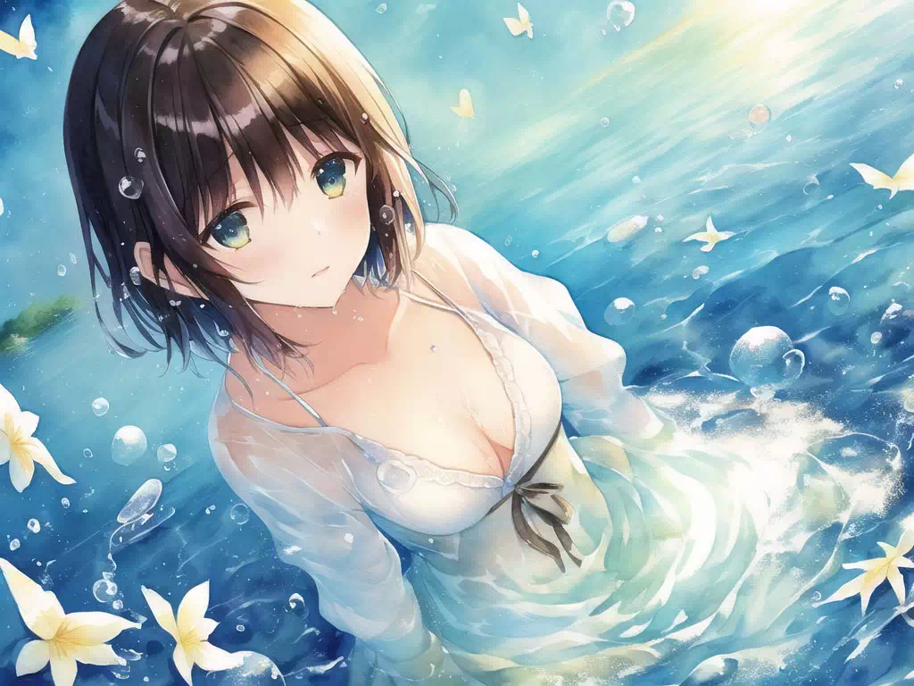 濡れた少女