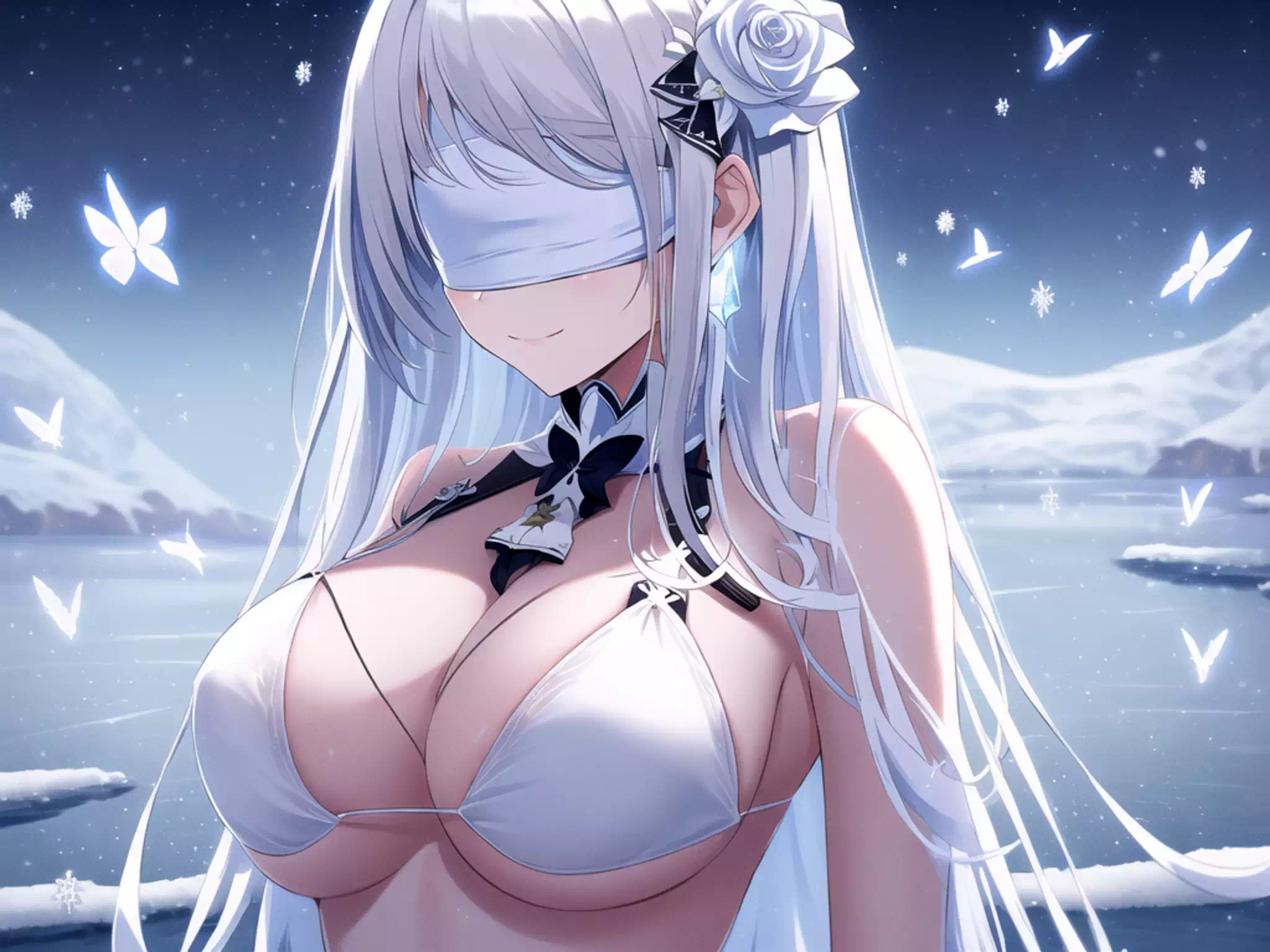 (AI) エミリアたん（目隠しと氷の胡蝶）- Emilia!