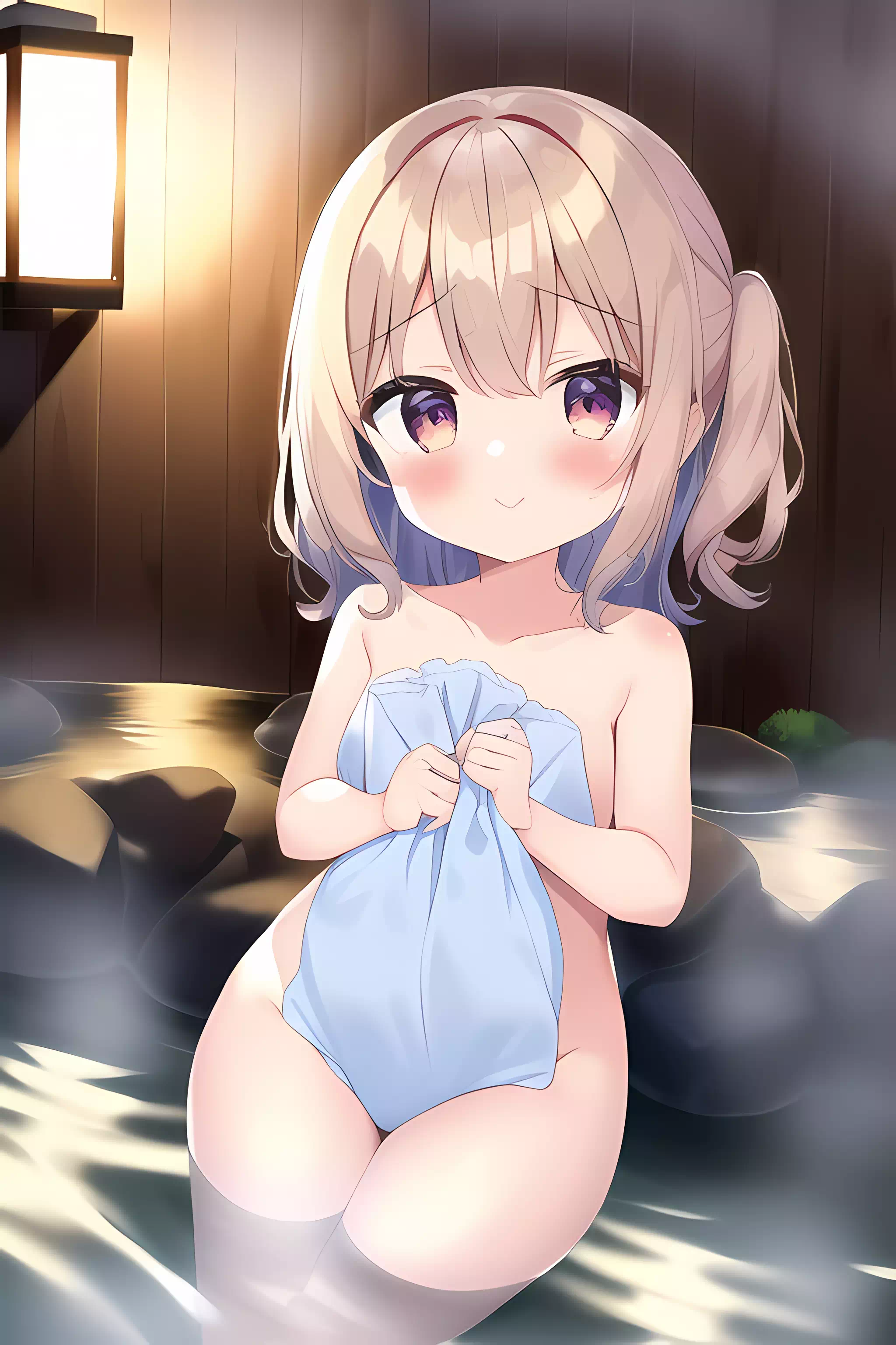 入浴中の少女
